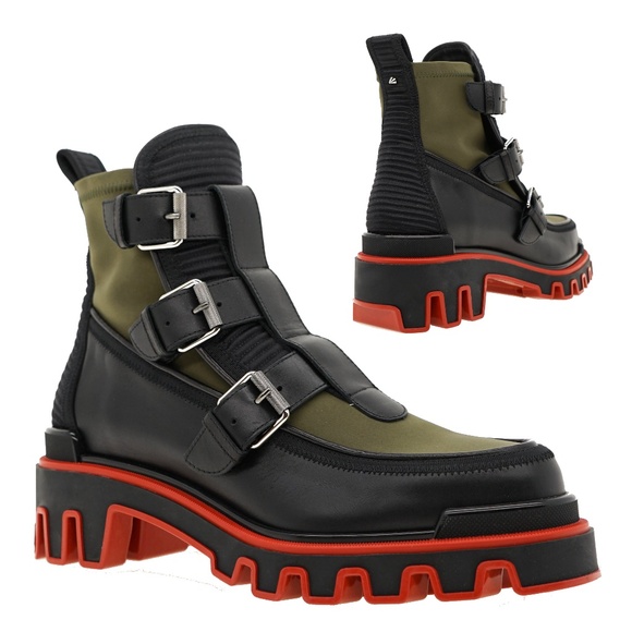 Christian Louboutin Buckle Dune Boots Size 11 US New - Picture 1 of 9